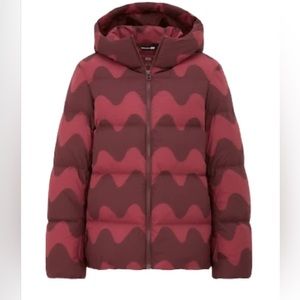 Marimekko Uniqlo Red Puffer Coat
